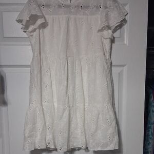 Simple White Lace Dress